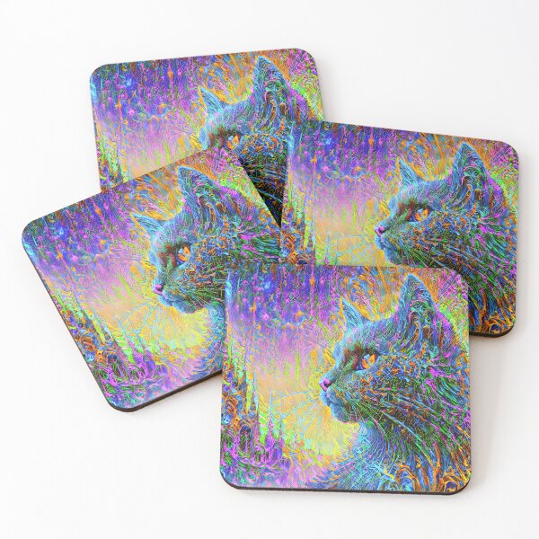 Item preview, Abstractions of abstract abstraction of cat. DeepDream #5816276182972 designed and sold by blackhalt.