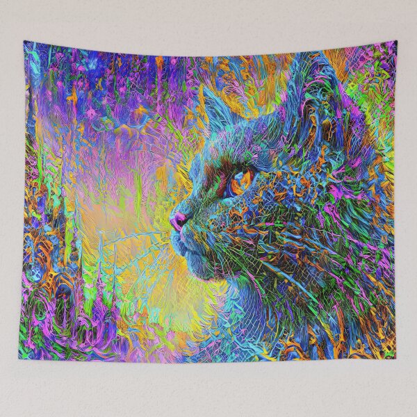 Item preview, Abstractions of abstract abstraction of cat. DeepDream #5816276182972 designed and sold by blackhalt.