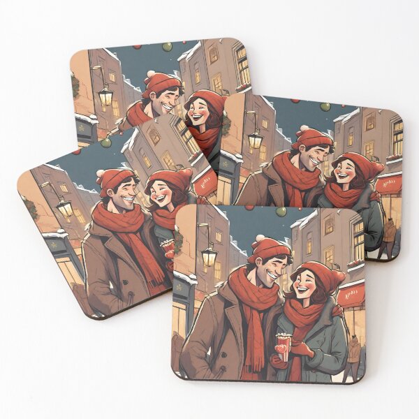 Item preview, happy lovers celebrating christmas / "One day we will all fall in love " designed and sold by Gullona.