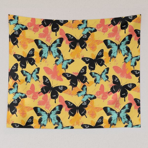 Item preview, Grungy Monarchs, Bansky Style Monarch Butterfly Pattern by BCH designed and sold by BossyCatHome.