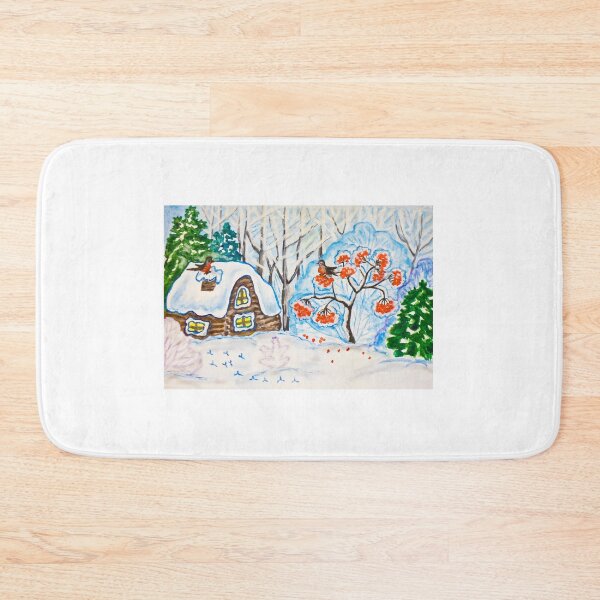 Item preview, House and ash tree in winter forest. designed and sold by Irina Afonskaya.