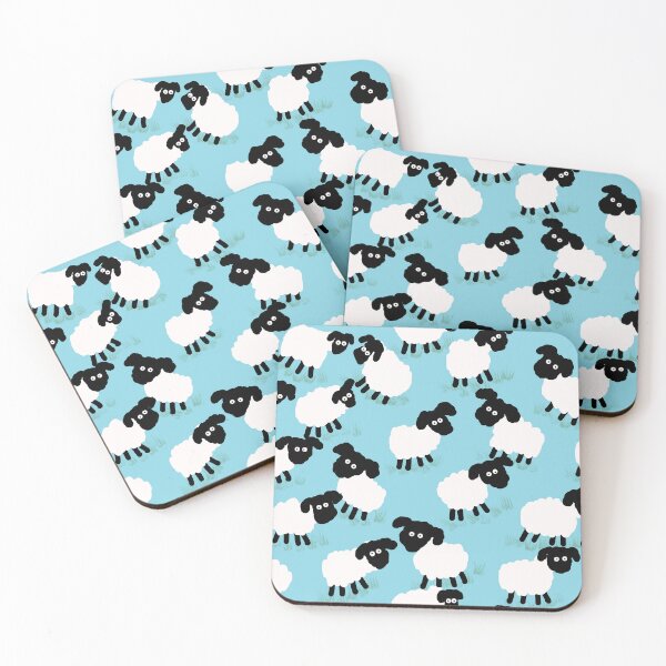 Item preview, Cute Little Lambs on Blue designed and sold by RepeatCandy.