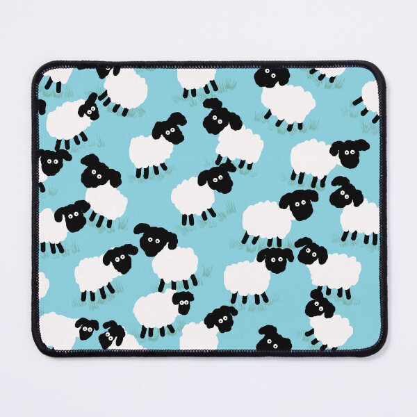 Item preview, Cute Little Lambs on Blue designed and sold by RepeatCandy.