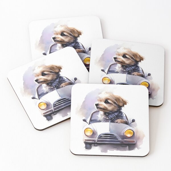 Item preview, CUTE DOG driving a car designed and sold by 123JUST4U.