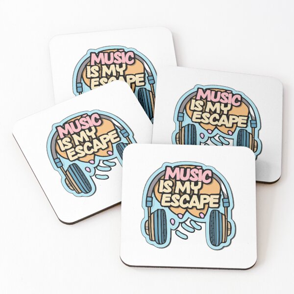 Item preview, Music Is My Escape - Comic Book Style Headphones designed and sold by NiftyWrx.