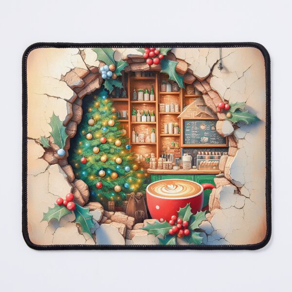 Item preview, 3d Christmas Coffee Shop designed and sold by SideKickCreates.