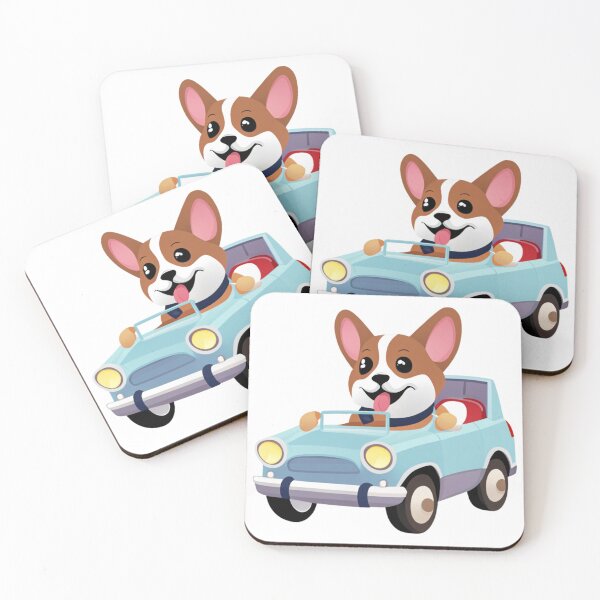 Item preview, CUTE DOG driving a car designed and sold by 123JUST4U.