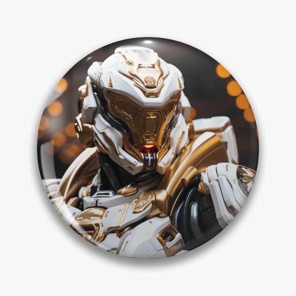 Item preview, white gold strong knight digital art armor robot designed and sold by UILOVE.