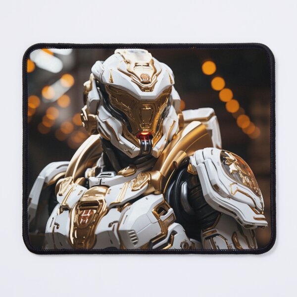 Item preview, white gold strong knight digital art armor robot designed and sold by UILOVE.