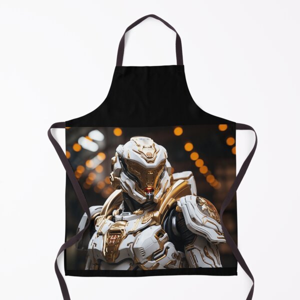 Item preview, white gold strong knight digital art armor robot designed and sold by UILOVE.