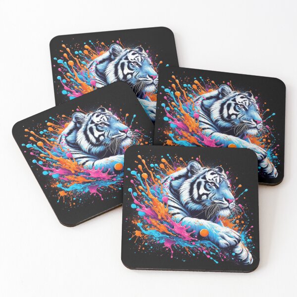 Item preview, White Tiger in Action designed and sold by OlaMarket.