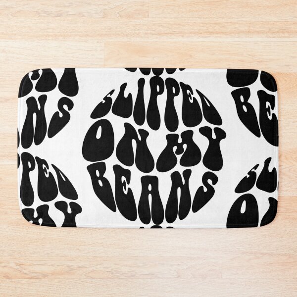 Item preview, Slipped on my Beans Text Monochrome White designed and sold by Meepuruproject.