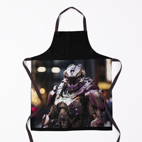 Item preview, purple strong knight digital art armor robot cyborg designed and sold by UILOVE.