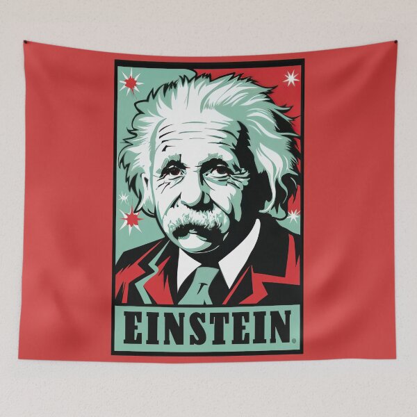 Item preview, Albert Einstein, Famous historical figures, high-quality poster designed and sold by Emaga Digital Studio.