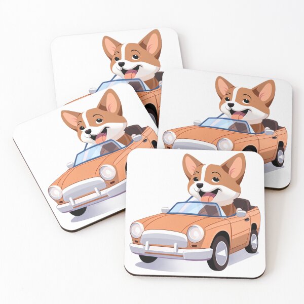 Item preview, CUTE DOG driving a car designed and sold by 123JUST4U.