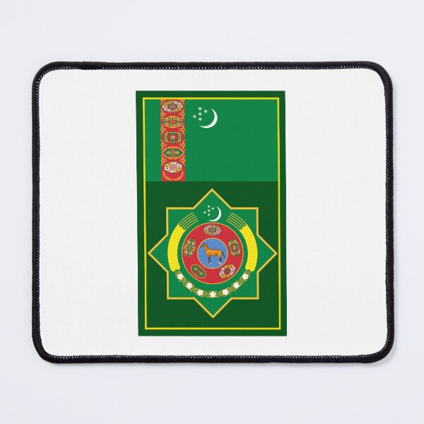 Item preview, Turkmenistan Flag and Coat of arms designed and sold by adamst555.