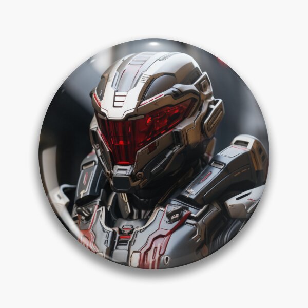 Item preview, red strong knight digital art armor robot cyborg designed and sold by UILOVE.
