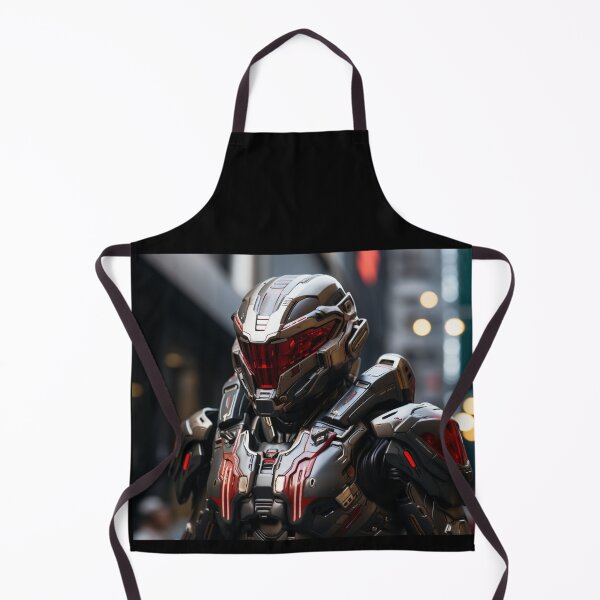 Item preview, red strong knight digital art armor robot cyborg designed and sold by UILOVE.