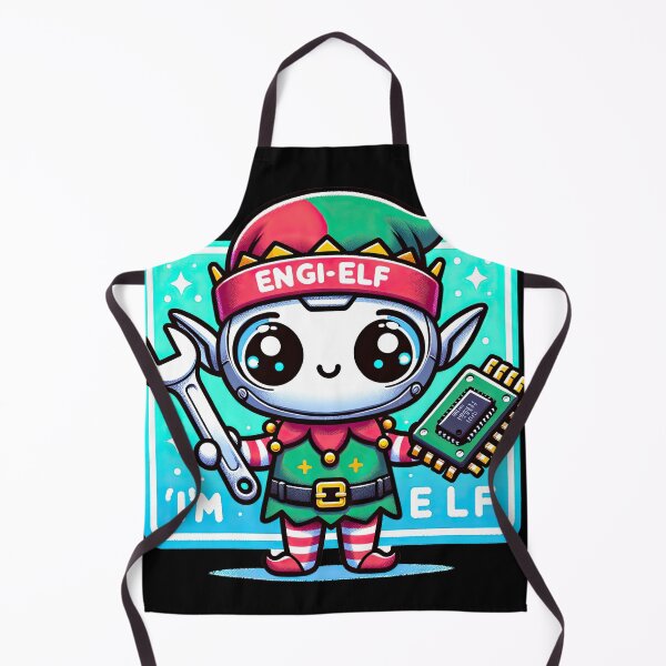 Item preview, Engi-Elf Robot: Festive Tech Helper-engineering christmas designed and sold by MAPDDesigns.