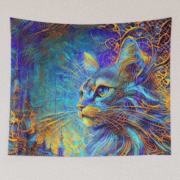 Item preview, Abstractions of abstract abstraction of cat. DeepDream #1007588294134 designed and sold by blackhalt.