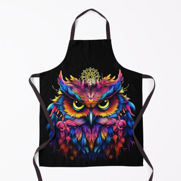 Item preview, Psychedelic Animals, Alternative Owl, Abstract Animal Prints, Colorful Wild art, Psytrance Illustrations, Animal Fashion, Psychedelic Accessories, Unique Gifts designed and sold by psytrancedesign.