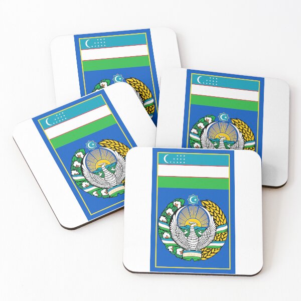 Item preview, Uzbekistan Flag and Coat of arms designed and sold by adamst555.