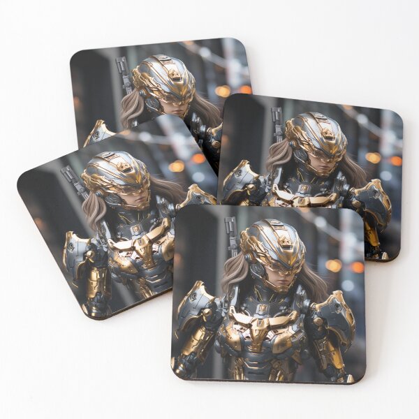 Item preview, cyborg girl knight digital art armor robot charming designed and sold by UILOVE.