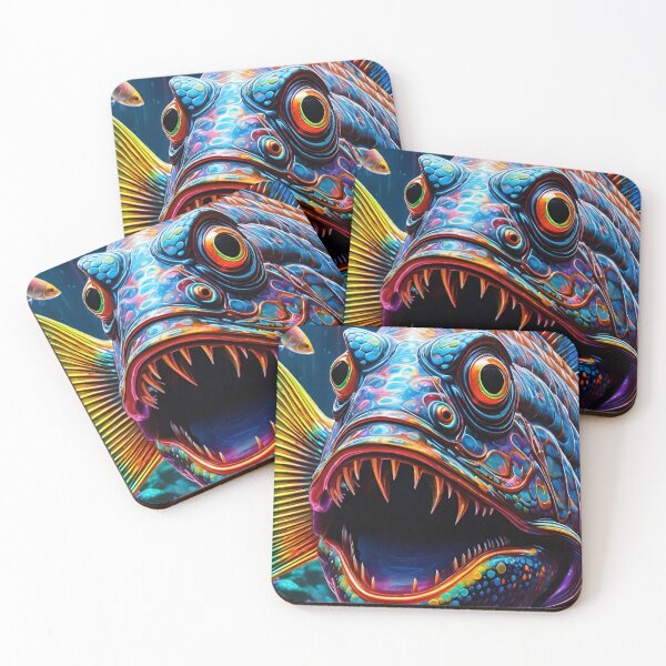 Item preview, Blue monster fish designed and sold by MatrixTattoo.