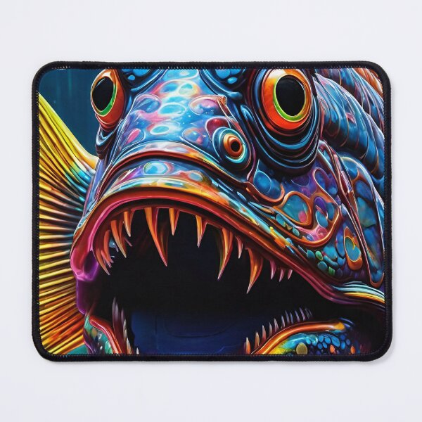 Item preview, Blue monster fish designed and sold by MatrixTattoo.