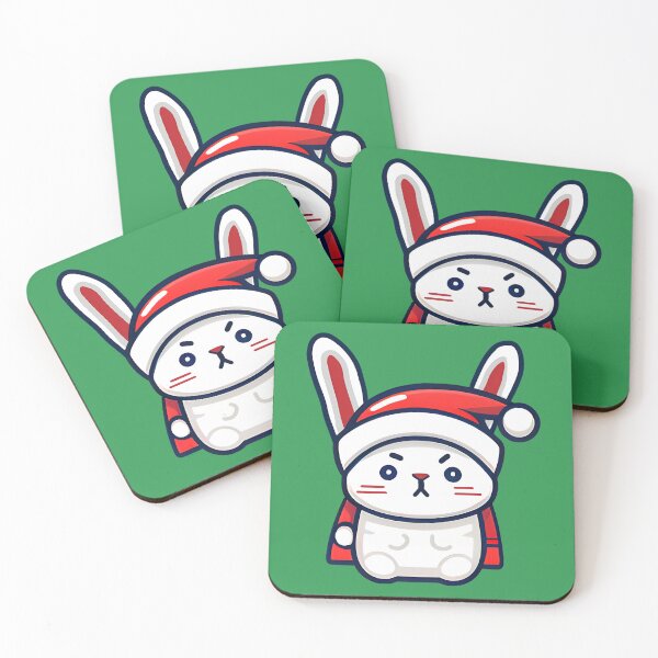 Item preview, Angry bunny in Santa hat Christmas designed and sold by Anbe_design.