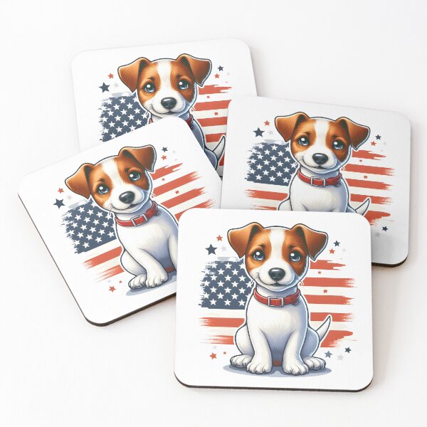 Item preview, Jack Russell Terrier USA Flag Dog American United States designed and sold by MegzDesign.