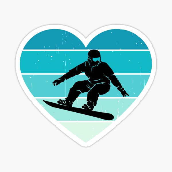 Adesivo silhouette snowboard - TenStickers