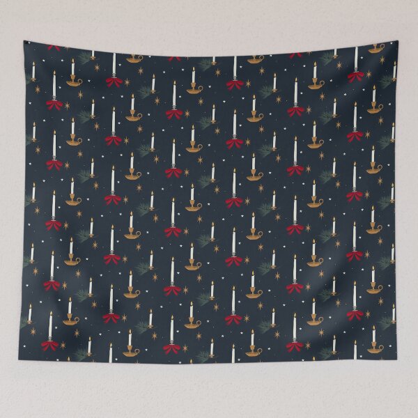 Item preview, Candlelight and magic in the starry winter night designed and sold by TinyFlowerArt.