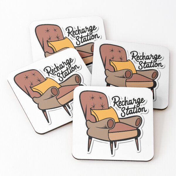 Item preview, Cozy Fireside Chair - 'Recharge Station' Line Art designed and sold by NiftyWrx.