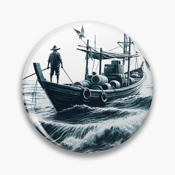 Item preview, A Boatman's Reflection with Sea Canvas designed and sold by Manoj Kumar  Mandali.