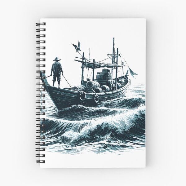 Item preview, A Boatman's Reflection with Sea Canvas designed and sold by Manoj Kumar  Mandali.