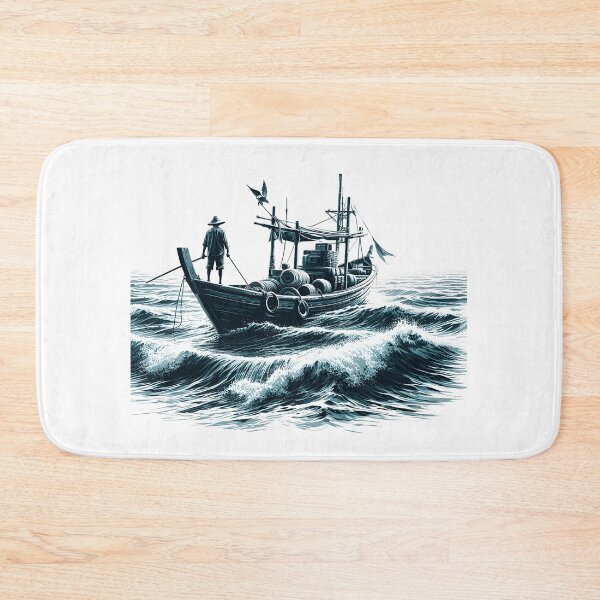 Item preview, A Boatman's Reflection with Sea Canvas designed and sold by Manoj Kumar  Mandali.
