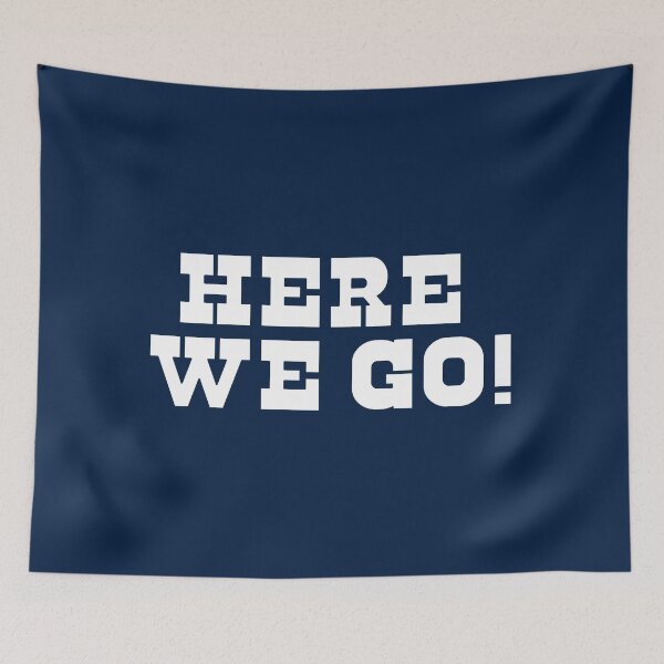 Item preview, white HERE WE GO designed and sold by sarascoprox.