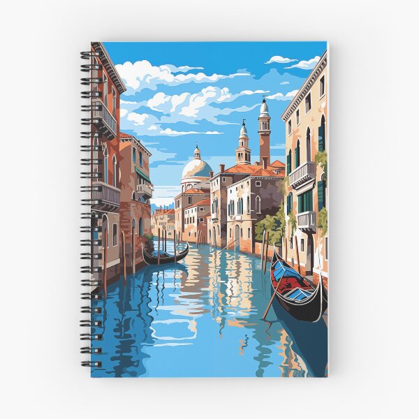 Item preview, Romantic Venice Canal: Gondola and Blue Sky Illustration designed and sold by Anuchartl.