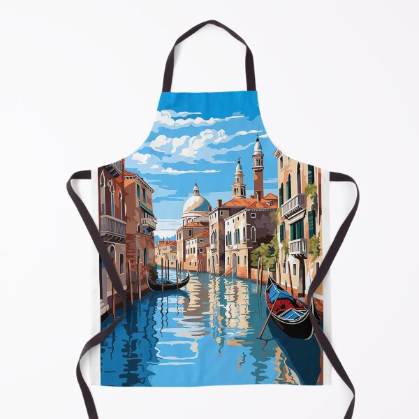 Item preview, Romantic Venice Canal: Gondola and Blue Sky Illustration designed and sold by Anuchartl.