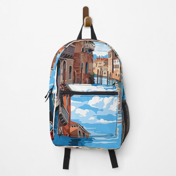 Item preview, Romantic Venice Canal: Gondola and Blue Sky Illustration designed and sold by Anuchartl.