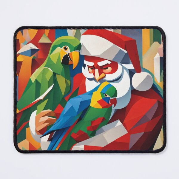 Item preview, SANTA WITH PARROTS designed and sold by Owl-o-the-wisp.