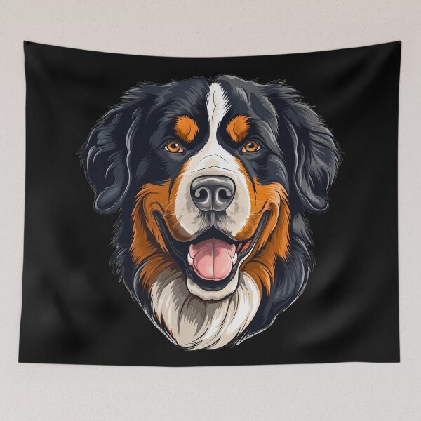 Item preview, Cute bernese mountain dog breed head illustration designed and sold by NBSStore.