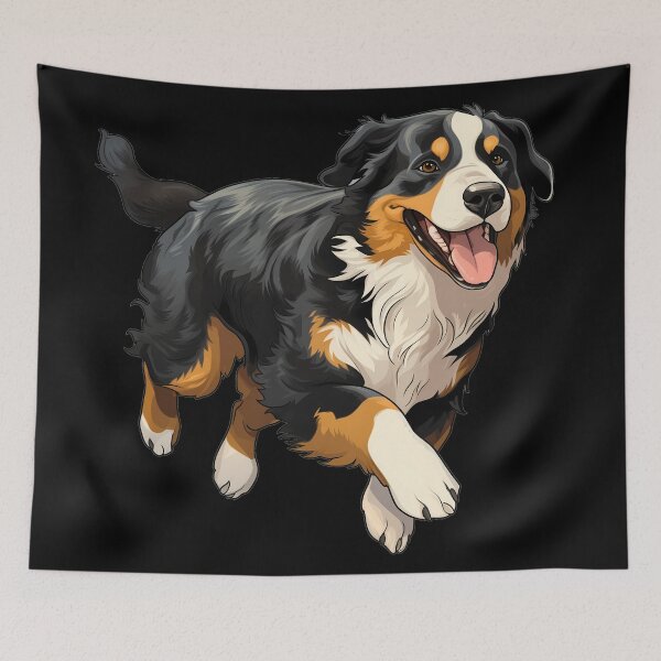 Item preview, Cute bernese mountain dog breed running illustration designed and sold by NBSStore.