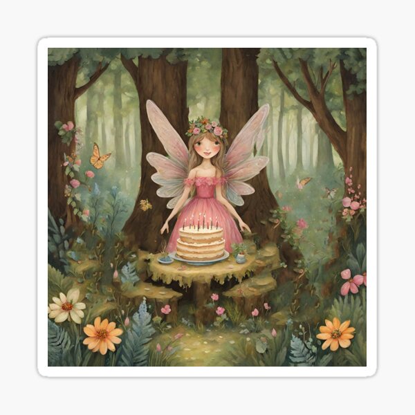 Fairy Birthday Sticker