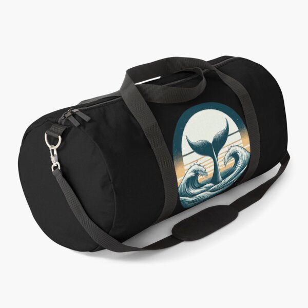 Item preview, Hand drawn whale tail Retro ocean waves designed and sold by TomFrontierArt.