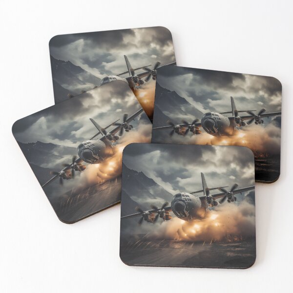 Item preview, Military Plane C130 Gunship Flying designed and sold by graphicsbylucym.