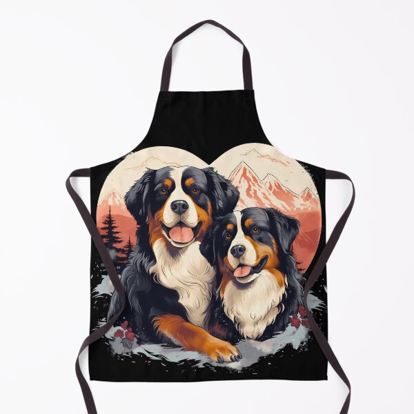 Item preview, Cute bernese mountain valentine dogs in love illustration designed and sold by NBSStore.