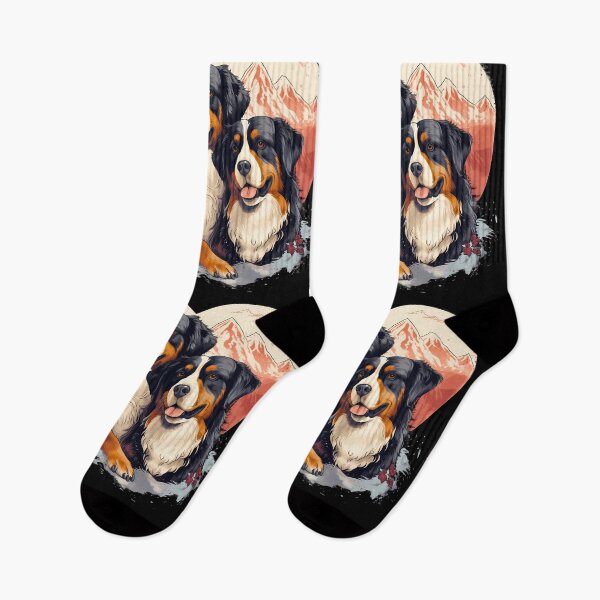 Artikelvorschau, Niedliche Berner Berg-Valentinshunde in Liebesillustration entworfen und verkauft von NBSStore.