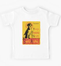 Funny American Foxhound Cute Dog Chat Noir Mashup Art Design Kids Tee